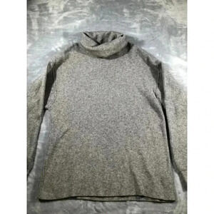 Free People Softly Structured Knit Tunic Sweater Size Small Gray Oversized Cowl